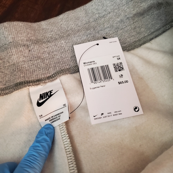 Nike Womens High Waisted Fleece Joggers Plus Size - Picture 13 of 13